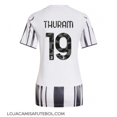 Camisa de Futebol Juventus Khephren Thuram #19 Equipamento Principal Mulheres 2025-26 Manga Curta Camisa de Futebol Juventus Khephren Thuram #19 Equipamento Principal Mulheres 2025-26 Manga Curta